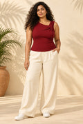 Twist Shoulder Rib Top in Emboldened – full length