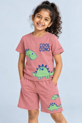 ColT & KiN Cool-o-Saurus Dino Co-ord Set for kids – on model, close-up